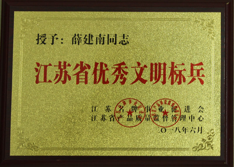 江蘇省優(yōu)秀文明標兵